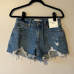 Abercrombie Curve Love Mom Shorts Mid Rise